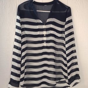 Old Navy Blue Striped Shirt